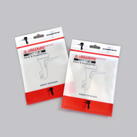 Accessoires transparents en poly plastique à trois joints latéraux avec impression personnalisée emballage plat sacs en mylar à fermeture éclair et à trou de suspension