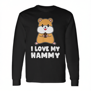 T-shirt à manches longues I Love My Hammy Cute Hamster - Product Image 2