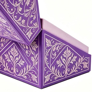 Cajas de Regalo para Velas de Papel Ecológico Color Morado, Cajas de Cartón Personalizadas para Velas de Lujo con Inserto - Product Image 6