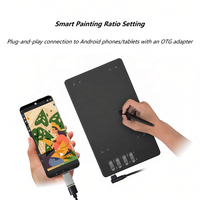 Tablette de dessin USB compacte pour les créateurs débutants/usage professionnel, design noir élégant, durable, sensible à la pression, haute résolution 5080 LPI