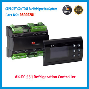 คอนโทรลเลอร์แท้รุ่น AK-PC 551 080G0281 สำหรับควบคุมความเย็นของคอมเพรสเซอร์และคอนเดนเซอร์ ควบคุมความจุได้ - Product Image 2