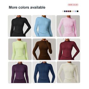 Offre Spéciale – Ensembles de Yoga <span class=keywords><strong>Hiver</strong></span> pour Femmes : Leggings Solides Taille Haute, Veste d'Entraînement à Manches Longues, Soutien-Gorge et Shorts de Sport pour Fitness et Entraînement - Product Image 5