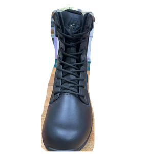 Bottes de chasse tactiques pour hommes TSB0526 en cuir noir, 8 pouces, fermeture éclair latérale - Product Image 6