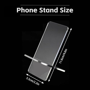 Hình chữ X Acrylic điện thoại di động chủ đứng không thấm nước rõ ràng Rack hiển thị cho bàn và truy cập - Product Image 6