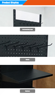 Support de support de crochet de type plancher double face de taille personnalisée présentoir de panneau perforé avec publicité
