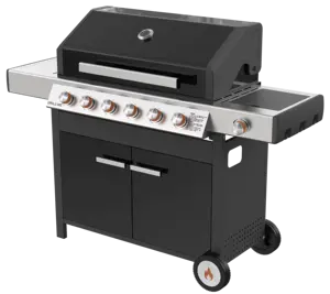 smokeless stock for sale Black Barbeque Supplier Outdoor Garden Propane Built-In 6 Burner Natural With Side Burner gas bbq grill