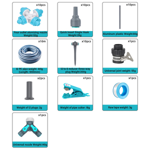 360 ° 회전 스프링클러 물방울 관개 시스템 키트 조정 가능한 안개 노즐이있는 자동 정원 및 농장 급수 키트 - Product Image 4