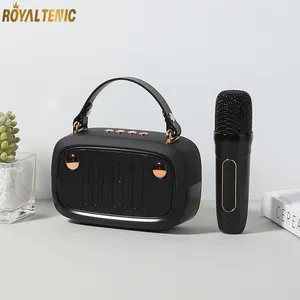 KK-01 Microfone portátil para música e karaokê, alto-falante sem fio BT 5.0, mini alto-falante portátil com microfone para festas e presentes ao ar livre