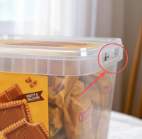 Boîte de rangement en PP, boîte d'emballage pour biscuits, conteneur alimentaire en plastique injecté avec votre propre logo