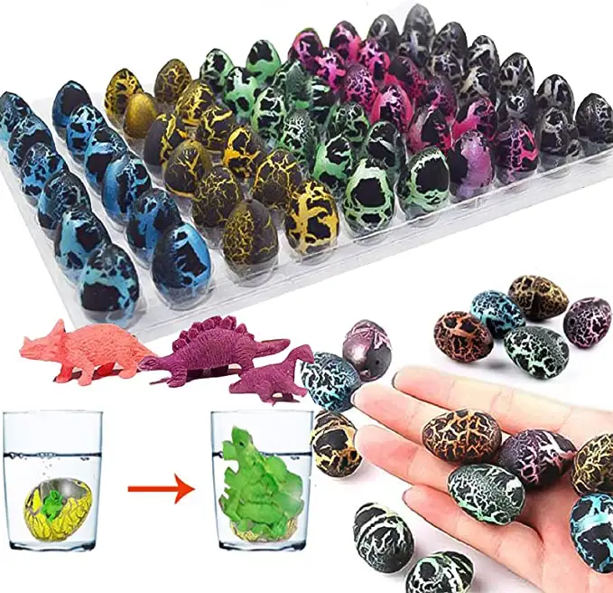 60 Pack Magic Hatching Growing Dinosaur Add Water Grow Egg Animal Breeding Process For Kid Educational Teach Funny Toys