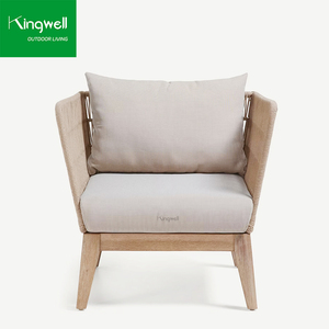 Ensemble <span class=keywords><strong>de</strong></span> canapés d'extérieur portables en teck massif au design moderne, résistants à l'eau, composants modulaires durables, canapés lounge pour <span class=keywords><strong>balcon</strong></span> et villas - Product Image 4