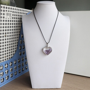 Ciondolo Bottiglia dei Desideri con Pietre Grezze e Pietre Frantumate, Collana a Forma di Cuore con Tormalina Lucida, Acquamarina e <span class=keywords><strong>Granato</strong></span> - Product Image 3