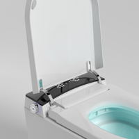 WC électrique intelligent avec capteur de pied, chasse d'eau par gravité, télécommande, siège chauffant, chasse d'eau automatique, réservoir encastré