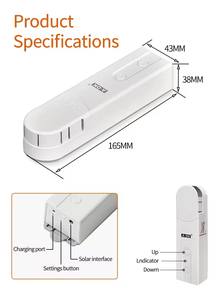 Motor de Persianas Automáticas Electrónicas para Oficina, Abridor de Cortinas Controladas por Bluetooth, Rodillo de Cadena, Tela Romana, Abridor de Persianas, 2 Unidades - Product Image 3
