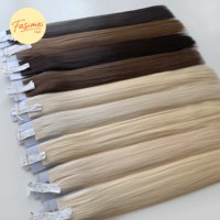 Extensions de cheveux à bandes invisibles Fasimei, cheveux humains Remy indiens européens, couleur injectée, invisibles, liées à la main, semi-invisibles