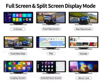 New10.26inci Adas kamera dasbor mobil, kamera dashboard 4K 4G Adas 24 jam Wifi Mode parkir Android Auto Radio layar Carplay