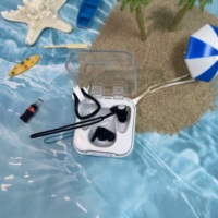 Ensemble de natation combiné étanche Secure Fit Bouchons d'oreille filaires à 2 couches Pince-nez triangulaire fileté