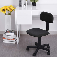 Ensemble de 2 chaises de bureau modernes, réglables en hauteur, pivotantes à 360°, avec coussin de siège doux, sans accoudoirs, adaptées aux enfants, avec roulettes
