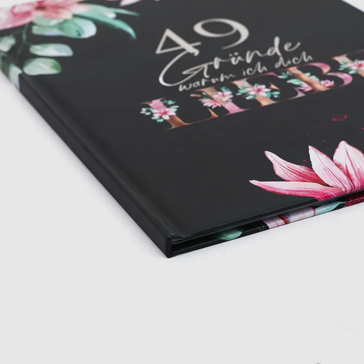 Custom Wholesale High Quality Fashion Design Full Color Printing Flower Hard Cover Book