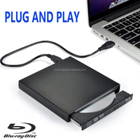 Sortie d'usine USB externe Blu Ray Drive Ultra-Slim BD/CD/DVD-ROM CD/DVD-RW Blu Ray Burner Player Rewriter ODD