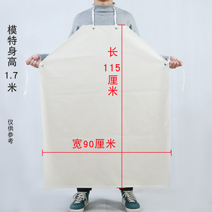 Delantal impermeable de goma blanca engrosada, 115x90cm, para trabajo en la cocina, resistente a ácidos y álcalis, para hombres y mujeres - Product Image 2