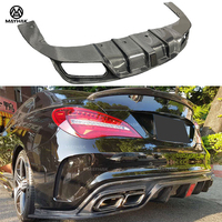Diffuseur de pare-chocs arrière en fibre de carbone avec conversion de lumière becquet de lèvre de pare-chocs de voiture pour Mercedes Benz CLA CLA45 C117