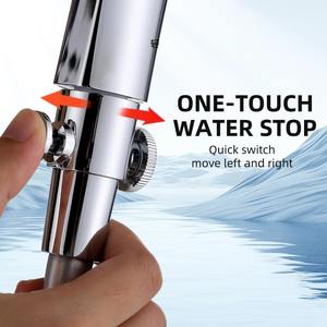 Vanne d'arrêt de contrôle du débit d'<span class=keywords><strong>eau</strong></span> à une <span class=keywords><strong>clé</strong></span> Accessoires de salle de bain Vanne d'arrêt de pulvérisation de douche G1/2 ''Tuyau Vanne d'arrêt ABS à un bouton - Product Image 4