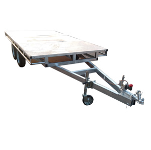 Giường thấp <span class=keywords><strong>20ft</strong></span> <span class=keywords><strong>container</strong></span> bán phẳng <span class=keywords><strong>Trailer</strong></span> với lốp xe và bánh xe - Product Image 1