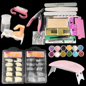 Hot Manic ures Set Poly Nagel Gel Kit Profession elles Nagel Set Mit UV Lampe Glitter Maniküre Werkzeuge Set Nagel Gel Tool Kit Großhandel