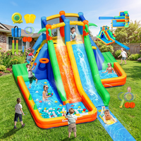 FBsport Aufblasbare Wasserrutsche Riesige Aufblasbare Wasserrutsche Kommerzielle Aufblasbare Wasserrutsche für Kinder Klein