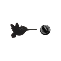 Creatieve natuur kolibrie emaille broche vliegende vogelvorm metalen badge wildlife thema accessoire voor kleding rugzak denim