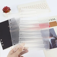 Couverture de classeur en acrylique A5 A6 à 6 trous, couverture de carnet en plastique avec film protecteur pour le bricolage