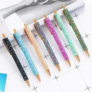 Stylo à bille pression multicolore avec paillettes métalliques brillantes, cadeau créatif pour camarade de classe, collègue, fille, étudiante, papeterie - Product Image 1
