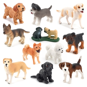 Modellino di Cane Realistico, Statuetta Statica Solida di <span class=keywords><strong>Cucciolo</strong></span> Golden Retriever, Labrador, Beagle, Shiba Inu - Product Image 1