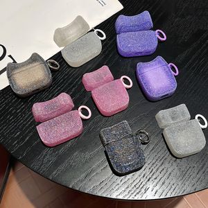 Airpodspro3 trong suốt kim cương thô tai Mèo Tai nghe bluetooth trường hợp bảo vệ đèn Flash kim cương - Product Image 1