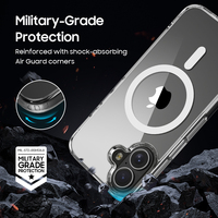 Emballage de luxe couverture transparente PC acrylique étui d'aspiration magnétique pour iPhone 16 Pro Max nouvel accessoire de téléphone portable tendance