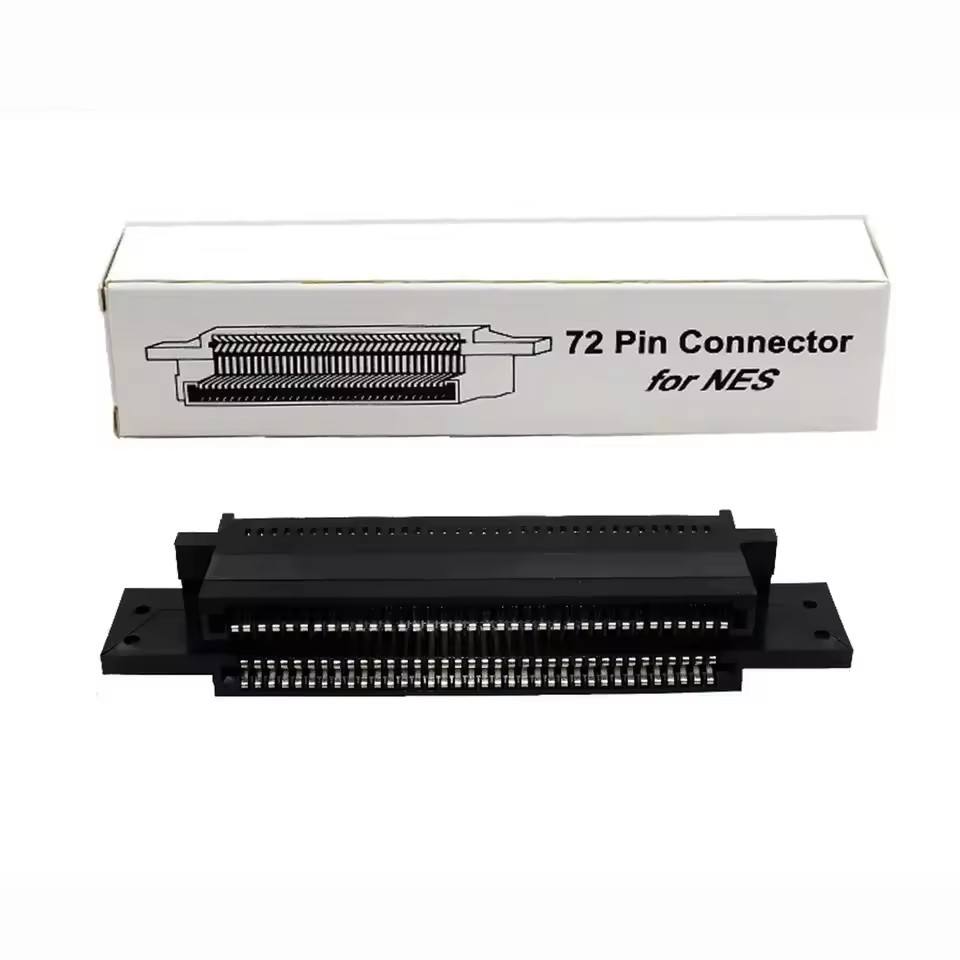 Replacement 72 Pin Connector Adaptor for NES Game Part Accessories  Connector Repair Parts