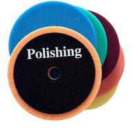 Pads de polissage en mousse polyuréthane marron de haute qualité 3/5/6 pouces pour voiture, durables, en polyuréthane américain, vente directe fabricant, OEM