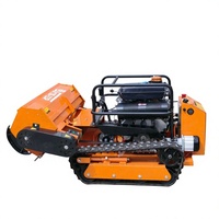 Tondeuse à gazon sur chenilles télécommandée diesel robuste de 23 CV à deux cylindres, 120 cm, pour usage industriel