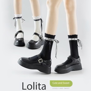 Chaussettes mi-mollet légères et douces de style Lolita japonais, style <span class=keywords><strong>écolière</strong></span>, pour le printemps/été - Product Image 2