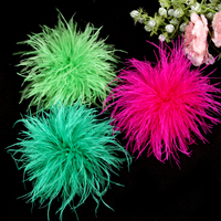 Barrette à cheveux en gros multi-usage, broche délicate en plumes d'autruche, fleur, pince à cheveux pour robe, chapeau, écharpe, ornement capillaire de mariée