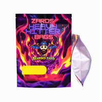 Sachet refermable holographique en aluminium anti-odeur avec impression personnalisée, format 3,5g, 7g, 14g, en Mylar avec fermeture éclair