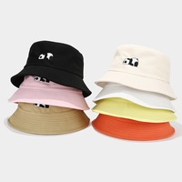 Gorro de Pescador Reversible para Mujer, Bandera de Estados Unidos, Pesca, Algodón, Panda, Gorro de Cubo Bordado Personalizado Grande