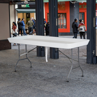 Table de remplissage et de refroidissement HDPE robuste de haute qualité de 6 pieds pour les étals de rue