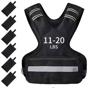 <span class=keywords><strong>Chaleco</strong></span> de pesas ajustable para deportes, equipo de ropa reflectante para correr para nuevos usuarios de <span class=keywords><strong>Amazon</strong></span> - Product Image 2