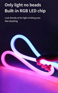 Enseigne néon LED RGB personnalisée en silicone étanche IP65, rechargeable, avec garantie de 3 ans, intensité réglable, pour publicité commerciale et décoration, certifiée CE - Product Image 2