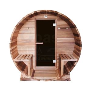 Vườn ngoài trời cao cấp tùy chỉnh Thùng tắm hơi truyền thống toàn cảnh khô hơi gỗ rắn 4 người phòng tắm hơi - Product Image 2