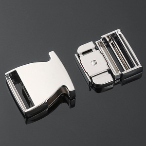 Boucle à dégagement latéral en métal Jiuyuan, alliage argent noir, durable pour sacs, sacs à dos, bagages, laisses pour animaux, poussettes - Product Image 1