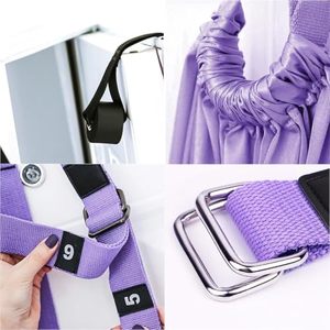 Hamaca de Yoga Elástica y Flexible Ajustable, Cuerda de Suspensión Multifuncional Personalizable para Yoga Aéreo con Anclaje - Product Image 4