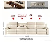 Meilleure Vente : Ensemble de Canapés Inclinables Électriques Ergonomiques, Design Zéro Mur, Idéal Appartement Compact, Multifonctionnel, pour Home Cinéma VIP, avec Massage, en Bois